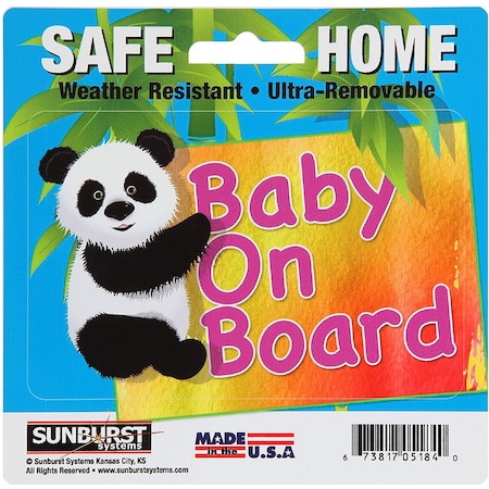 Sunburst Systems Decal Baby Safety Road Panda 5 in x 5 in 5185